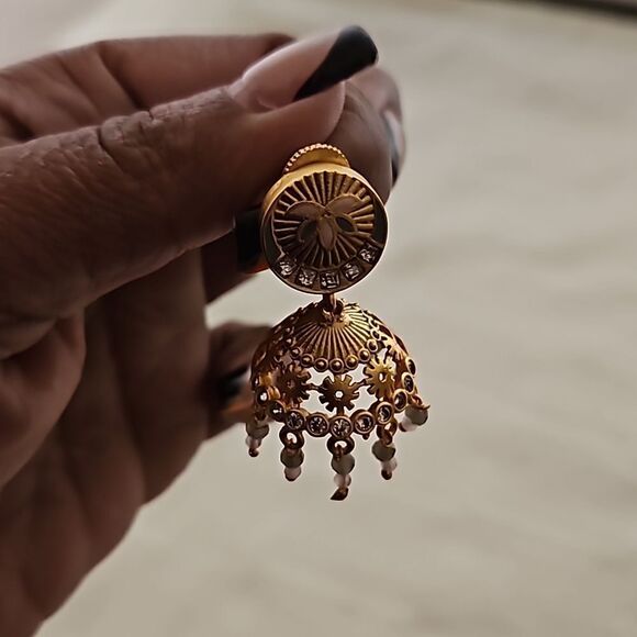 Indian Traditional Kundan  Necklace & Earrings Set - Picture 3 of 16